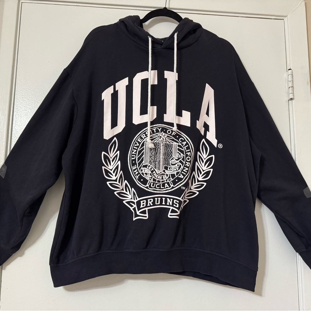 UCLA Navy Blue Pullover Hoodie with White Logo